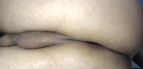  My shaved ass and balls, side view